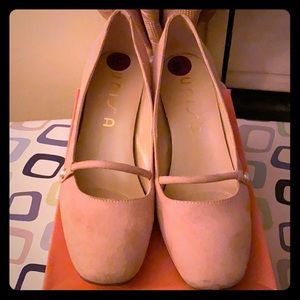 Pink fabric shoes